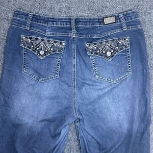 Earl Jeans Embellished Rhinestones Stretch‎ Slim Boot Cut Size 20 Women's Jeans